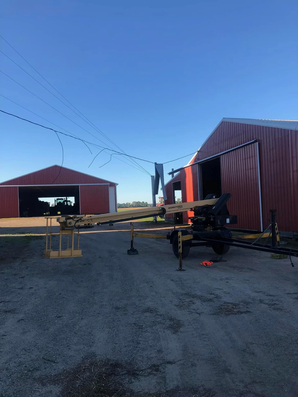 broken overhead power supply lines